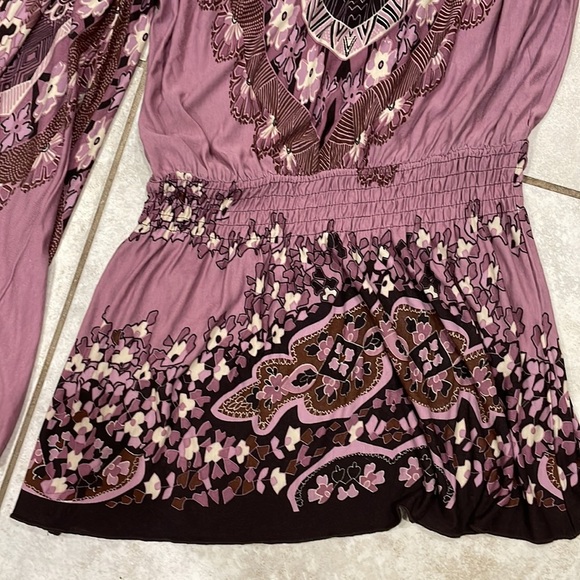 Venus One Shoulder Bell Sleeve Printed Boho Top M - Picture 5 of 5